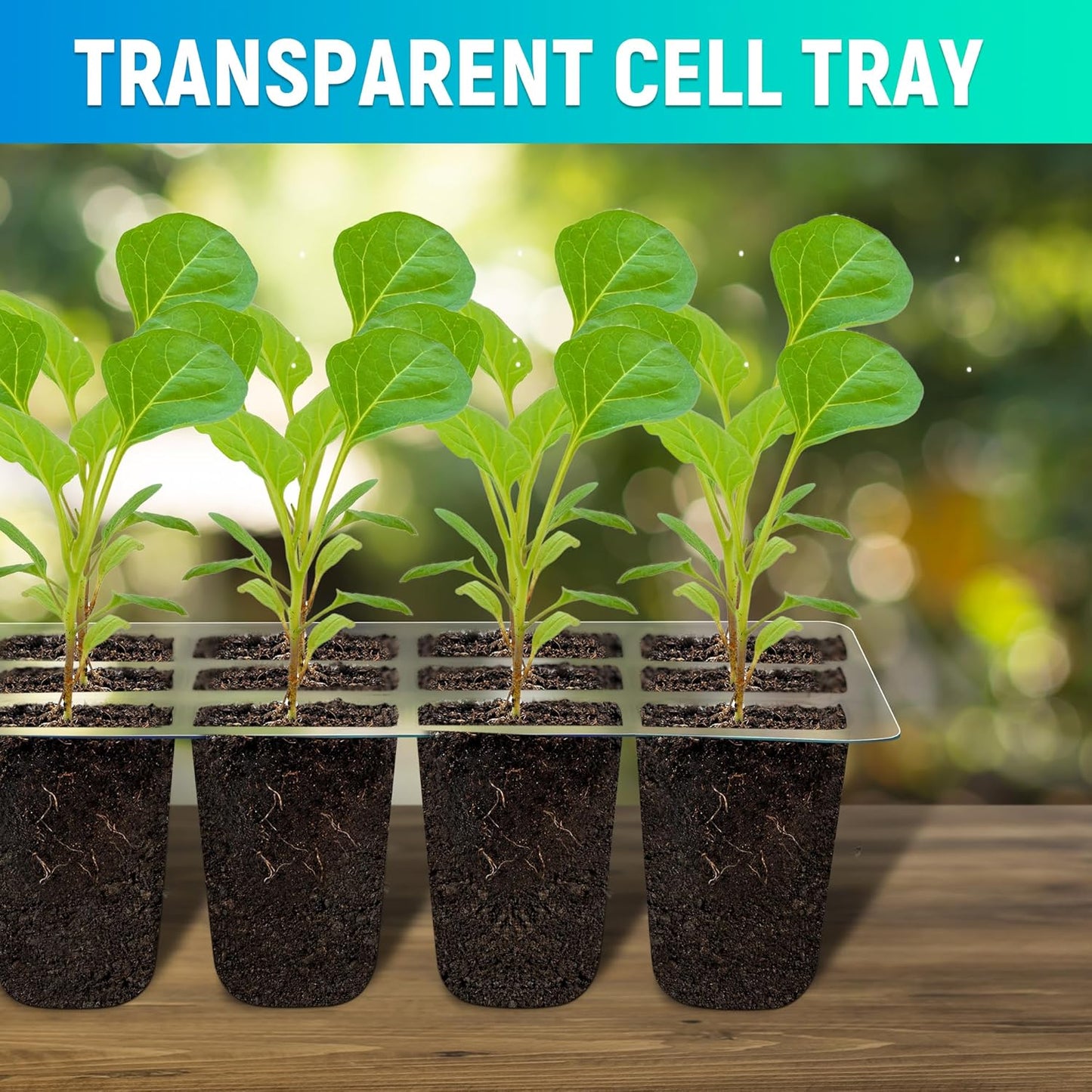 12-Set Seed Starter Tray with Grow Light, Seed Starting Trays Kits with Timing Controller Adjustable Humidity Domes Heightened Lids(12-Cells Per Tray)