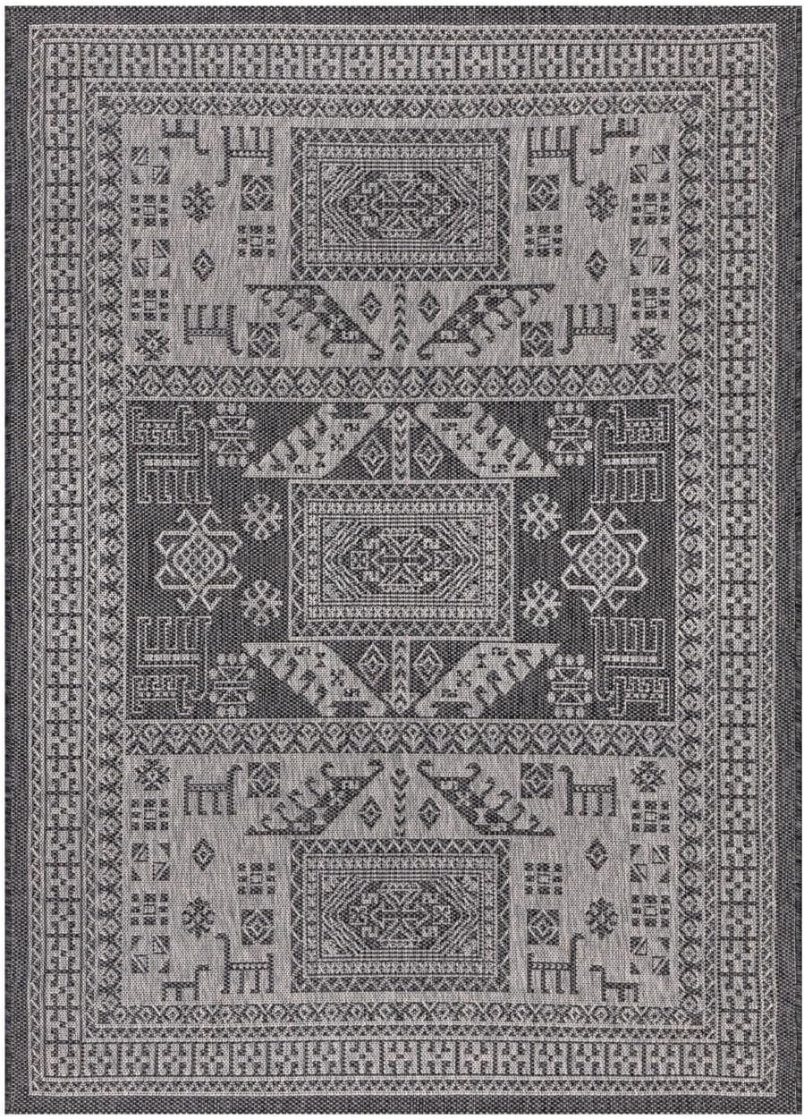 Keen Home Design Terrace Outdoor Area Rug - 5x8 Washable Indoor/Outdoor Rug for Patio, Kitchen, Balcony, Beach, Garden, Deck and Porch, Size: 5'3"x7'7"