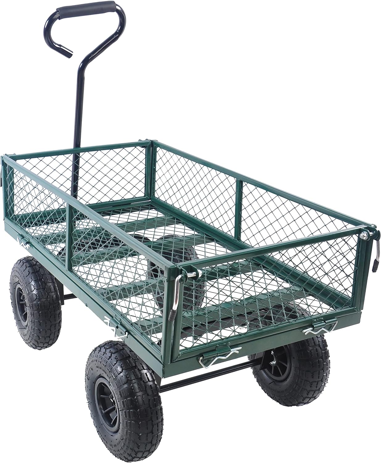 Garden Dump Cart - Large Capacity, Removable, Sturdy, Green, Outdoor Use
