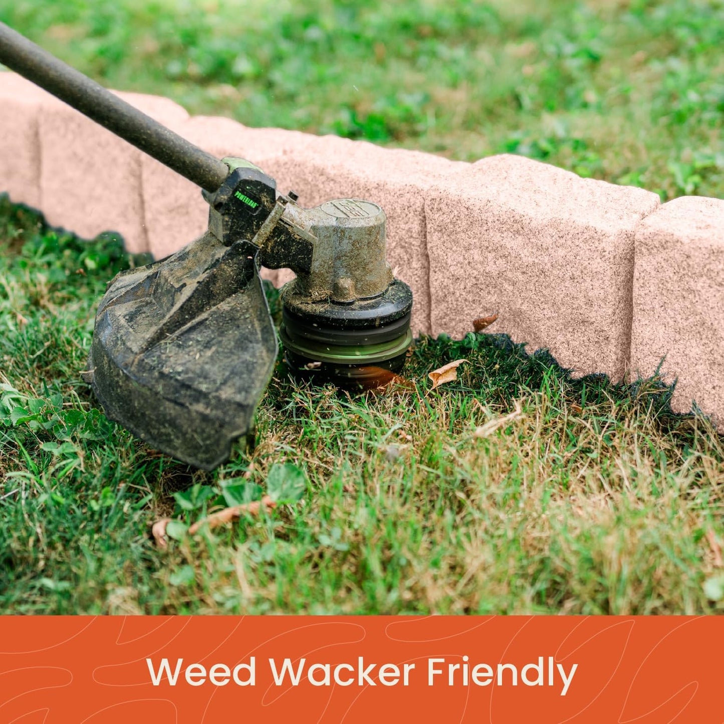 Beuta Landscape Edging | Garden Edging Border | Faux Stone Blocks for Lawn Edging, Flower Beds & Yard Edging – 10 Pack | Each Section Has 6 Blocks 48" L x 4" W x 6.5" H | 20 Spikes | Sandstone