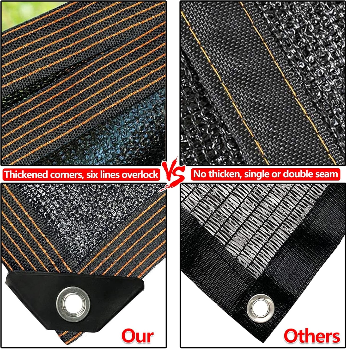 QLOFEI 18x30 FT Shade Cloth for Garden, 80-90% Sunblock Shade Neting Cover with Grommets, Sun Screens for Patio Plants Greenhouse, Shade Sails for Kennel Chicken Coop Pergola Outdoor