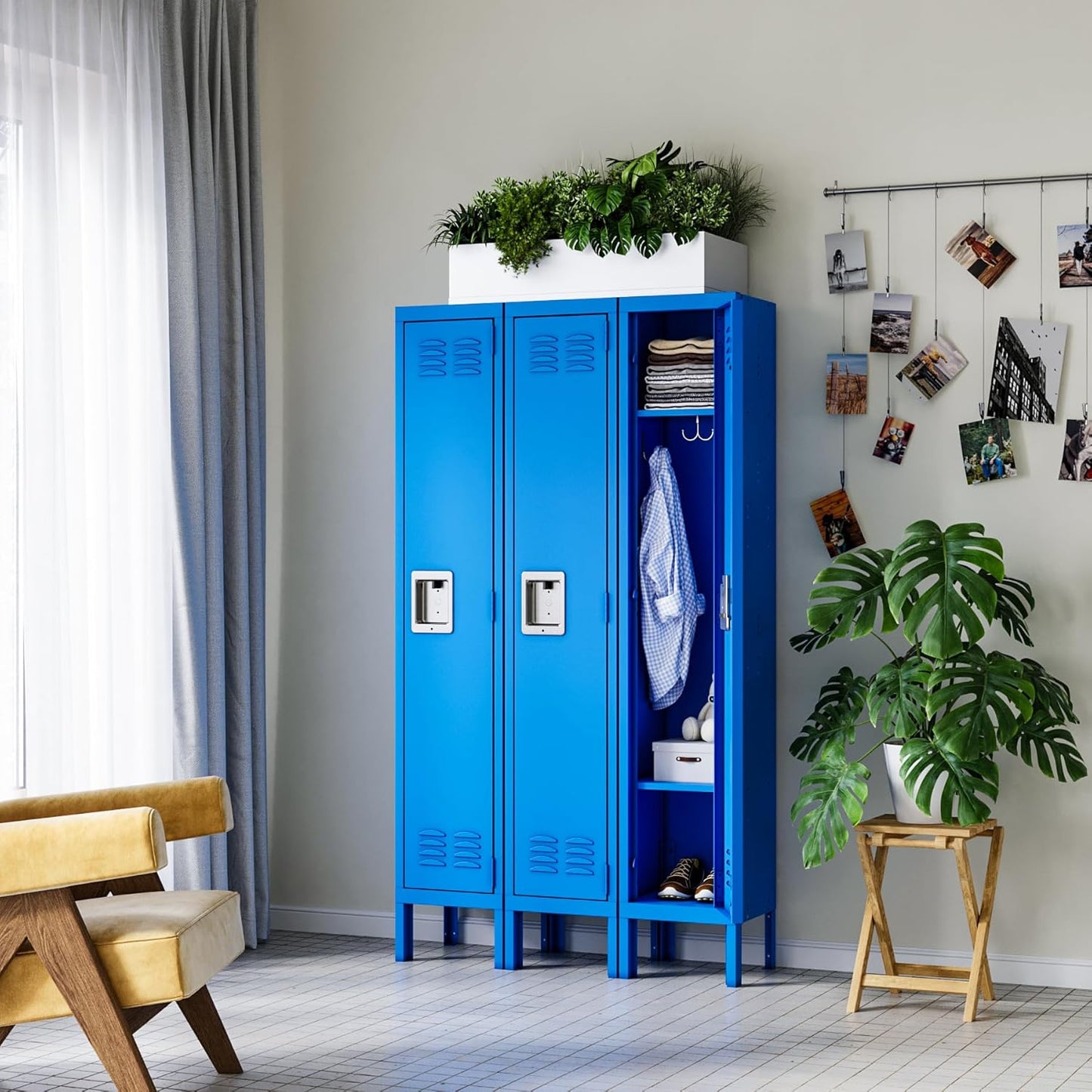 Letaya Lockers for Employees-Metal Storage Locker with Lock Door Steel Cabinet for School,Gym,Office,Staff (1 Door)