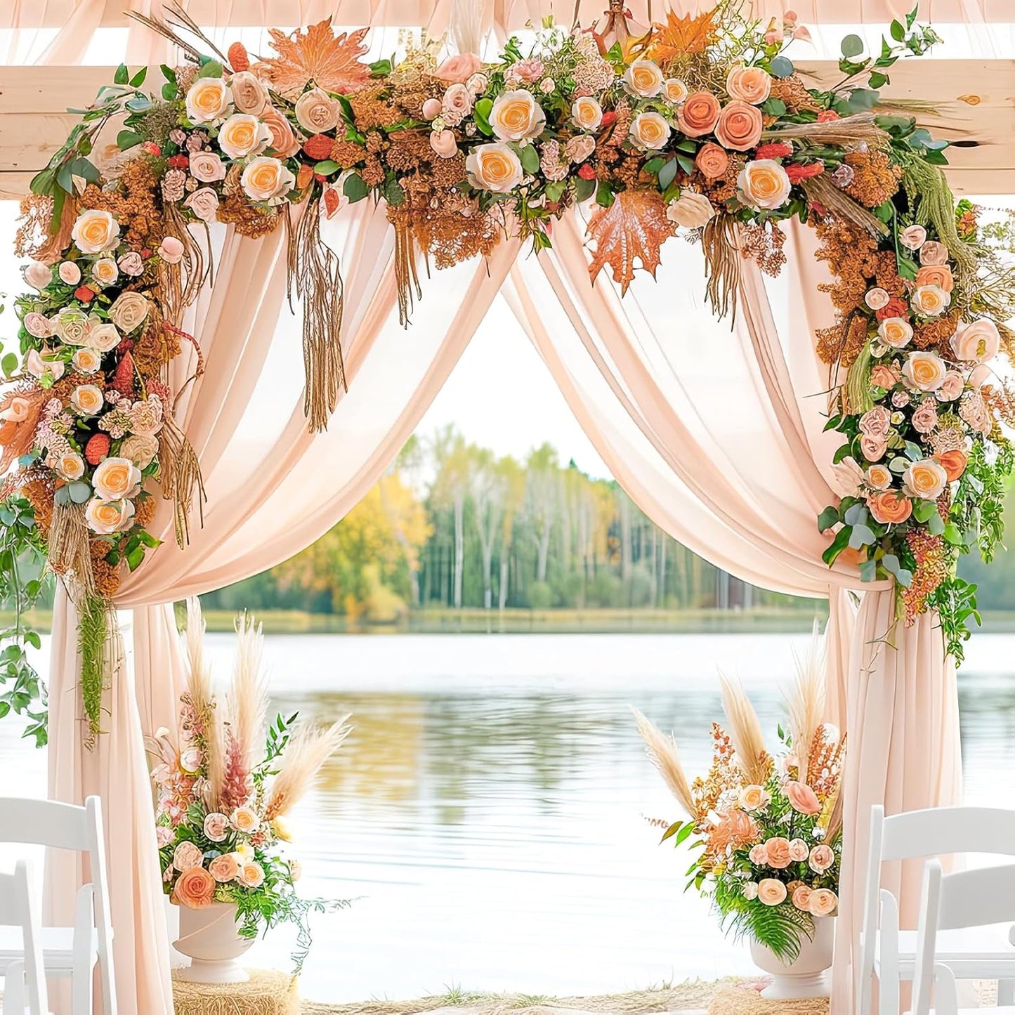 12Pcs Realistic Fake Cream Roses Faux Flowers with Long Stems, Artificial Silk Rose Flowers for Valentines Day Home Wedding Decor Bridal Bouquet