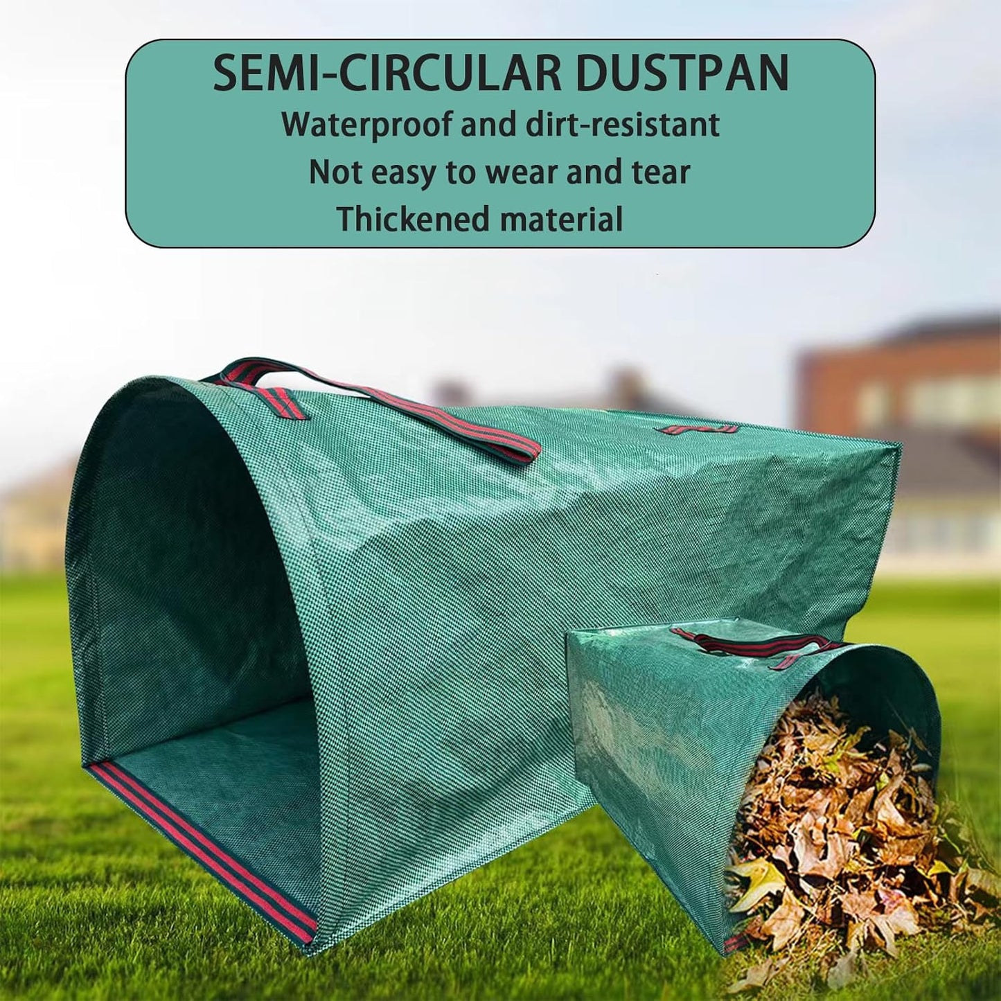 Leaf Dustpan, Leaf Collector, Large Yard Dustpan-Type Lawn and Leaf Bags Reusable, Leaves Collector, Garden Bags for Leaves, Debris, Grass, Clippings, Lawn Trash 71Gallon