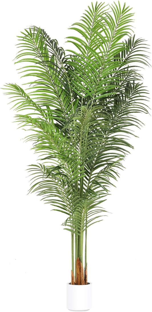 Artificial Palm Tree 7.2Ft Tall Fake Potted Plant Faux Silk Green Floor Decorative Large Artificial Plants Indoor for Office Home Living Room Outdoor Decor