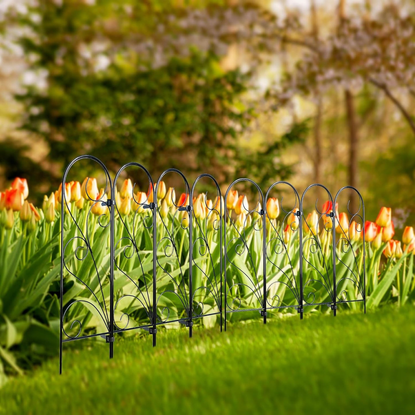 Zhongma 4 Pack 24" Metal Plant Trellis for Potted Plants Climbing,Indoor and Outdoor Fence Plant Support Trellis for Flower and Vagetable