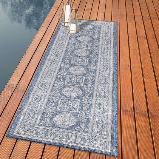 Keen Home Design Terrace Outdoor Runner Rug - 2x6 Washable Indoor/Outdoor Rug for Patio, Kitchen, Balcony, Beach, Garden, Deck and Porch, Size: 2'2"x5'7"
