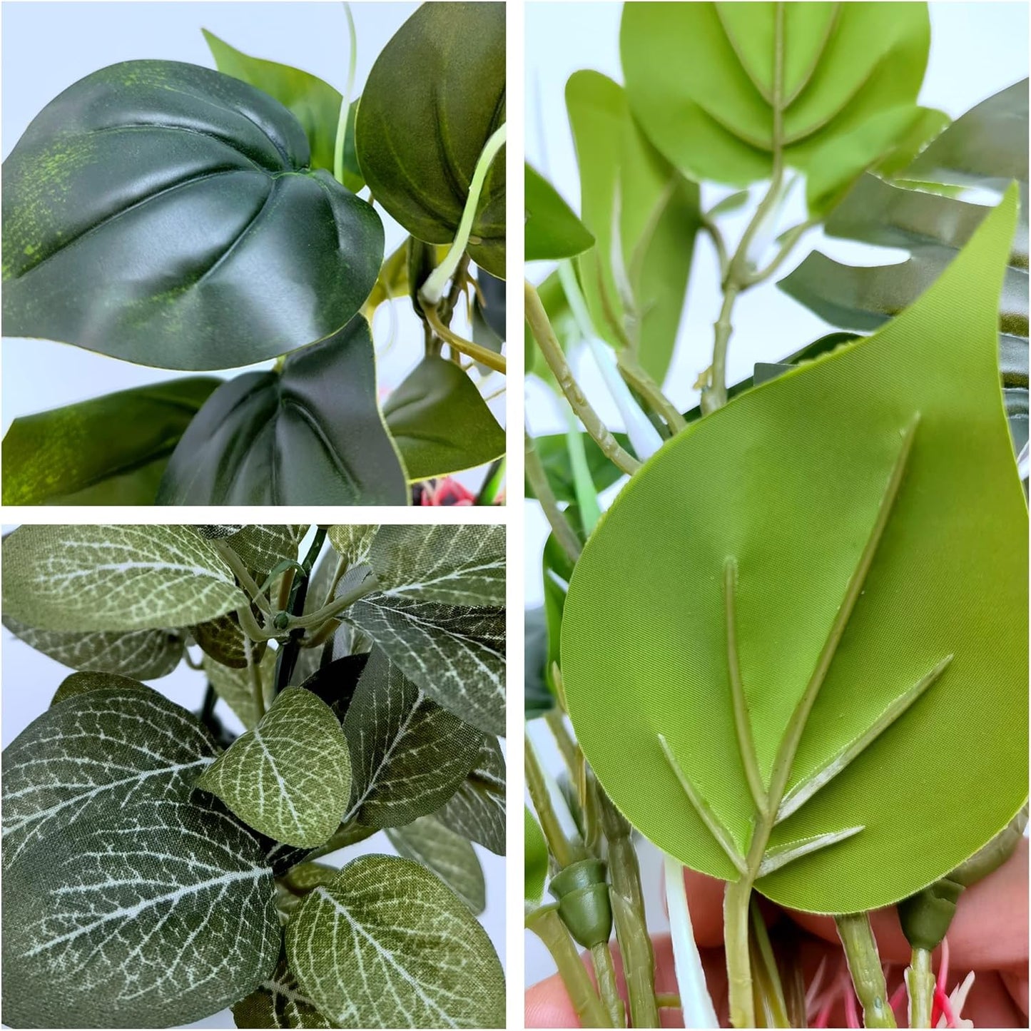 M2cbridge Artificial Fish Tank Plants Silk Aquarium Plant Aquatic Water Grass Foreground Decor (2PCS (Tall and Short))