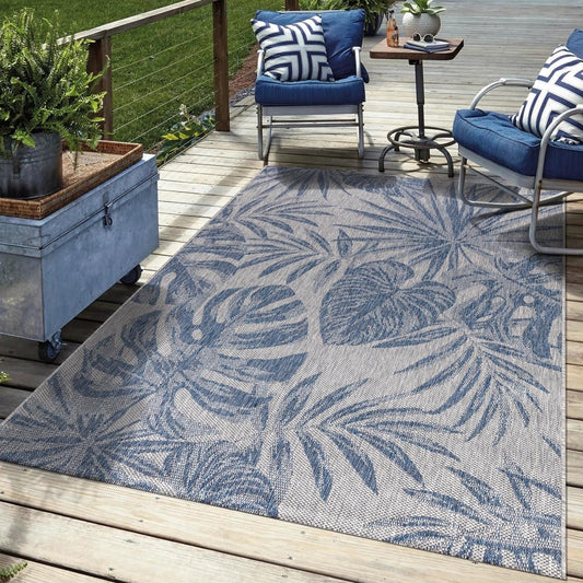 Keen Home Design Terrace Outdoor Area Rug - 8x10 Washable Indoor/Outdoor Rug for Patio, Kitchen, Balcony, Beach, Garden, Deck and Porch, Size: 7'7"x10'