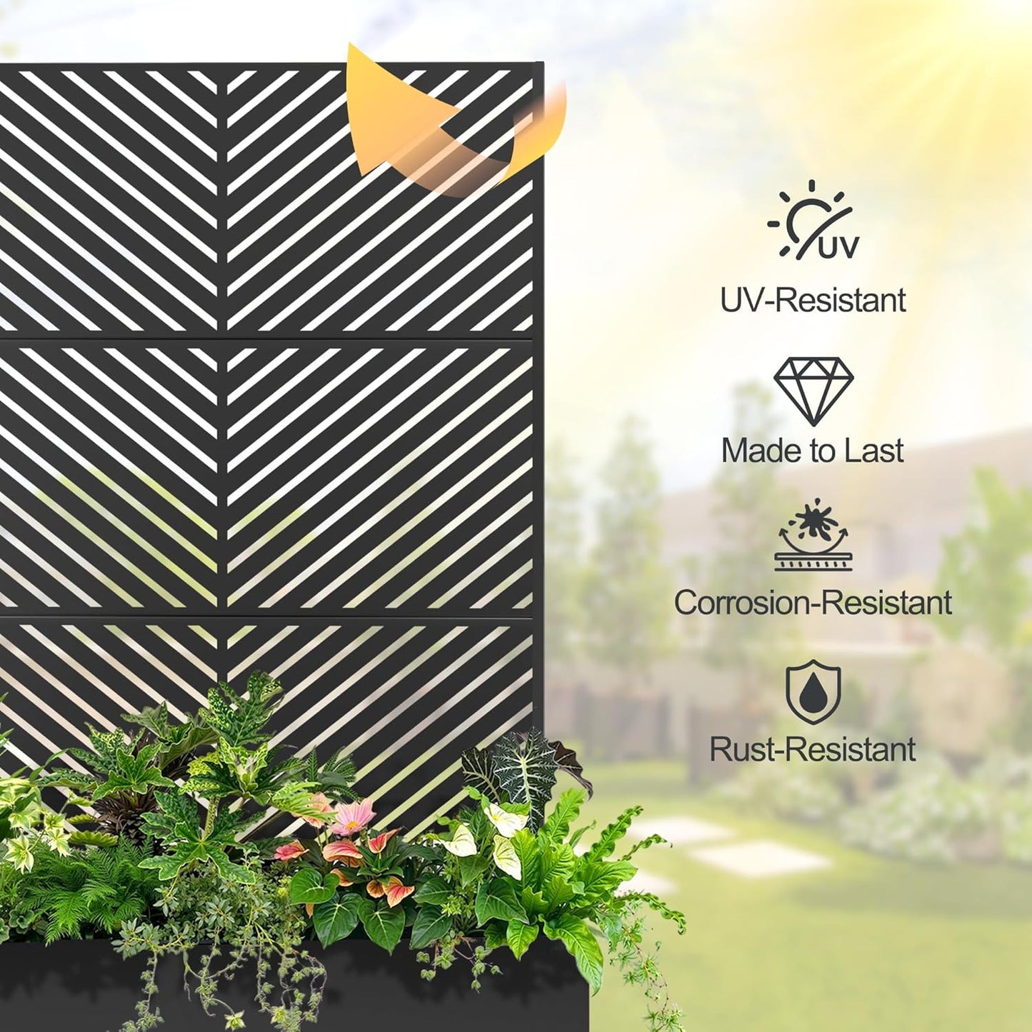 Raised Garden Bed with Trellis and Wheels,73"x47"x16" Metal Raised Garden Bed,Black Parallel Metal Planter with Climbing Trellis for Vines & Vegetables