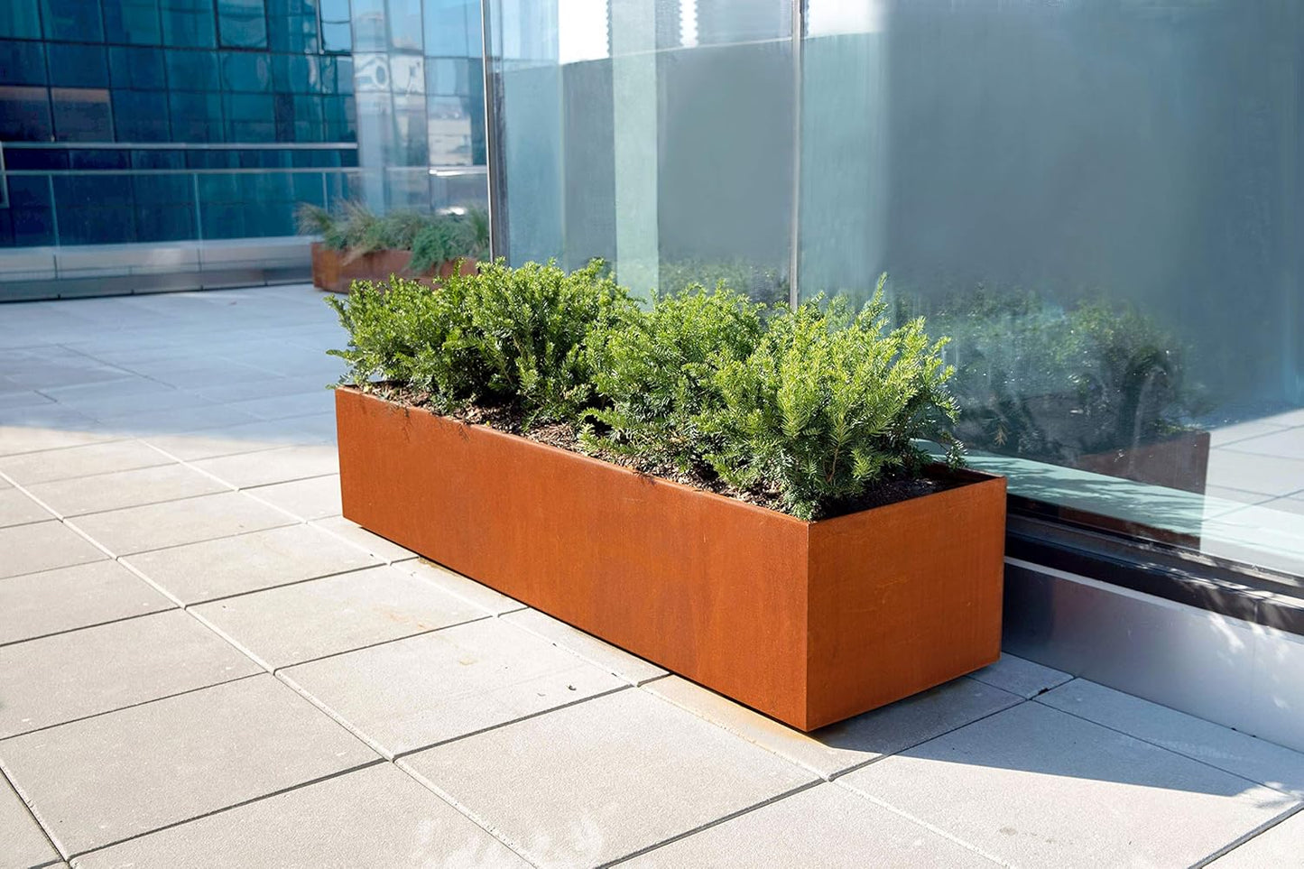 Large Corten Steel Rectangular Planter – 4 FT Tall Corten Steel Planter Box (48x30) | Ideal for Privacy | Heavy Duty, Made in USA