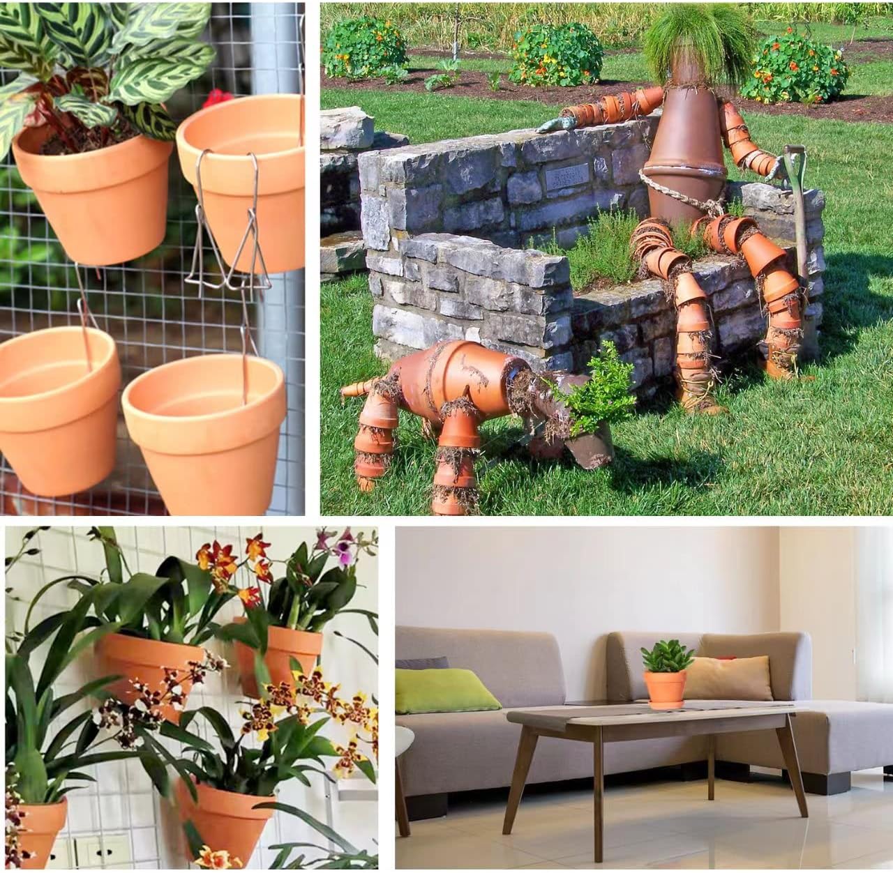 3 Inch Terracotta Pots with Saucer-20 Pack，Cactus Terra Cotta Flower Pot with Drainage，Succulent Nursery Clay Pots Great for Plants,DIY Crafts, Wedding Favor