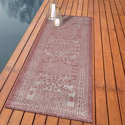 Keen Home Design Terrace Outdoor Runner Rug - 2x6 Washable Indoor/Outdoor Rug for Patio, Kitchen, Balcony, Beach, Garden, Deck and Porch, Size: 2'2"x5'7"