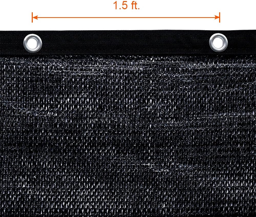 Agfabric 60% Shade Cloth 10X 20ft Sun Shade Fabric Greenhouse Shade Cloth Cover with Grommets Black