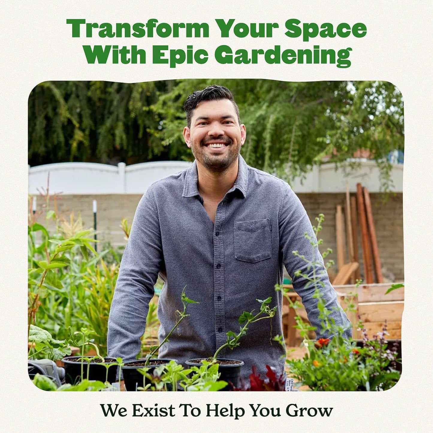 Epic Gardening Reusable Seed Starter Tray - 6 Cell/24 Seedling Starter Trays - Easy Watering, Indoor Greenhouse, Plant Starter, Gardener-Friendly for Seedlings | UV-Treated & BPA-Free - Sage Green