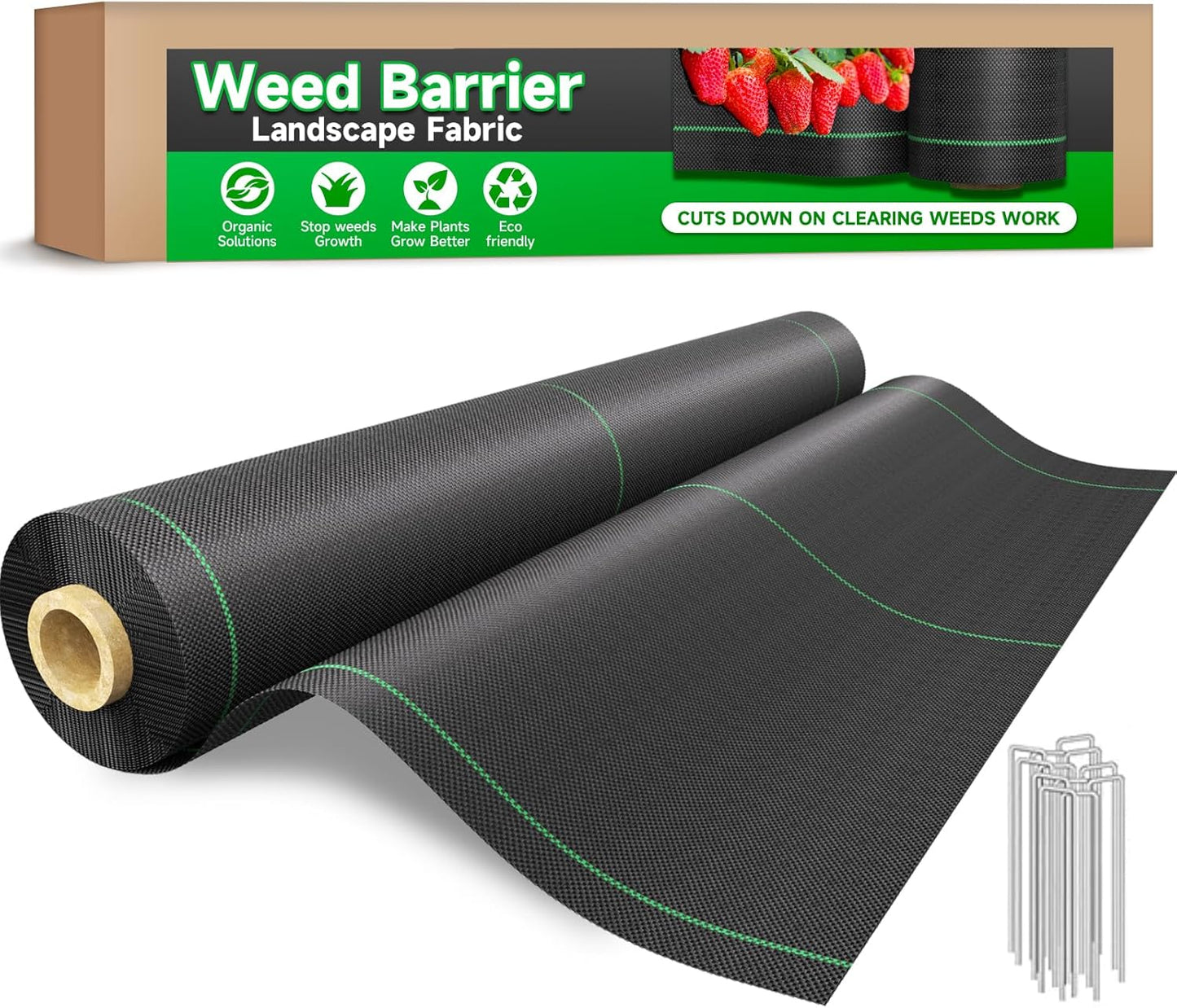 Driveway Fabric for Weed Control – 13FT x 150FT with Staples, Heavy-Duty Weed Barrier, Durable Landscape Fabric 3.5OZ for Garden, Gravel, Pathways, Erosion Control, Construction, and Outdoor Projects