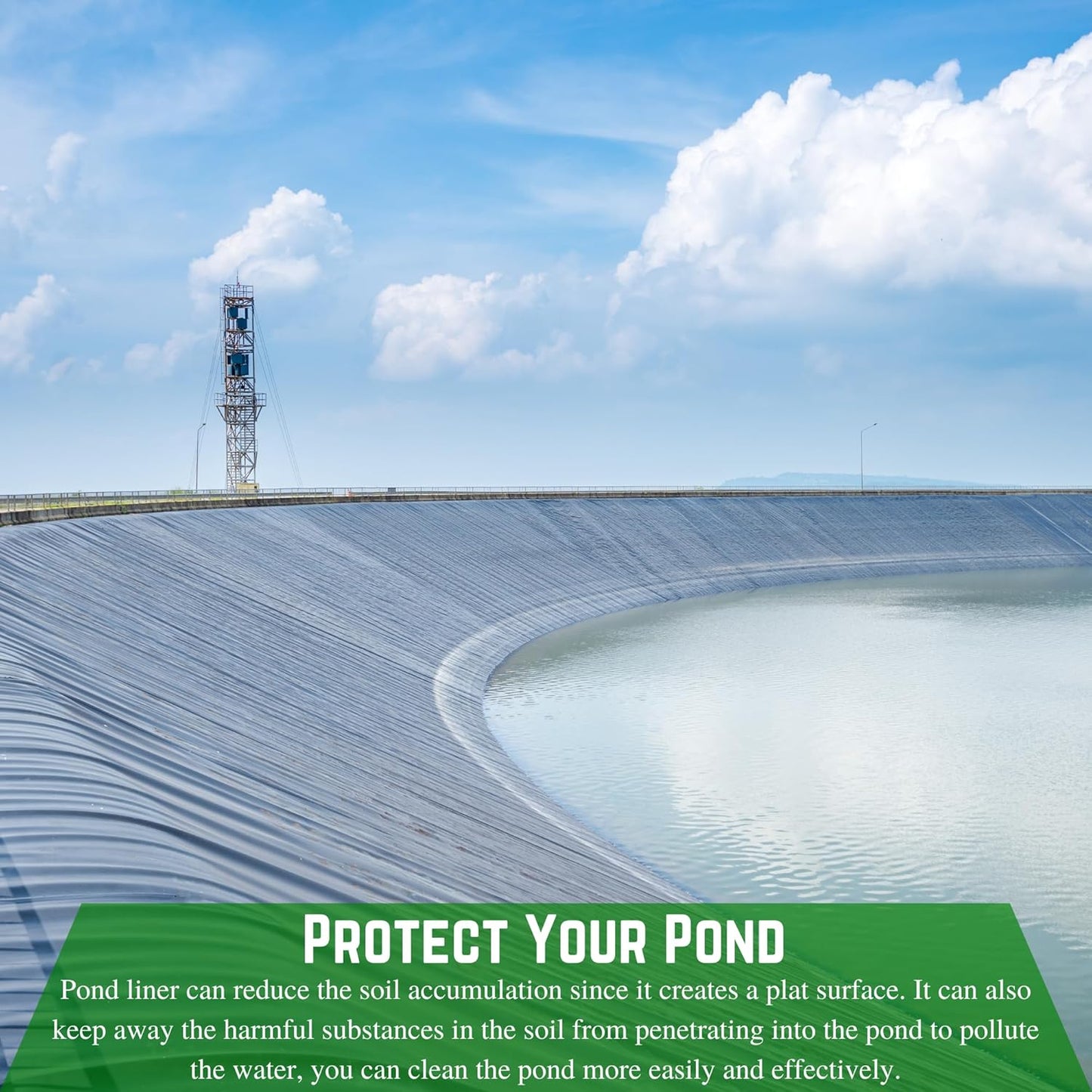 Farm Plastic Supply - 12 Mil String Reinforced Black/White Pond Liner - 12 Mil Fish Pond HDPE Liner, Pond Liners for Outdoor Ponds, Koi Ponds, Garden Fountain, Containment Liner (6' x 15')