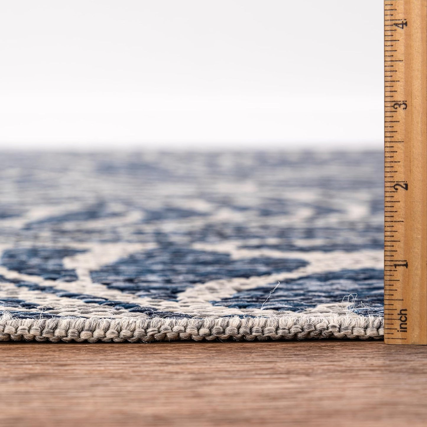 Keen Home Design Terrace Outdoor Round Rug - 8ft Round Washable Indoor/Outdoor Rug for Patio, Kitchen, Balcony, Beach, Garden, Deck and Porch, Size: 7'7" Round