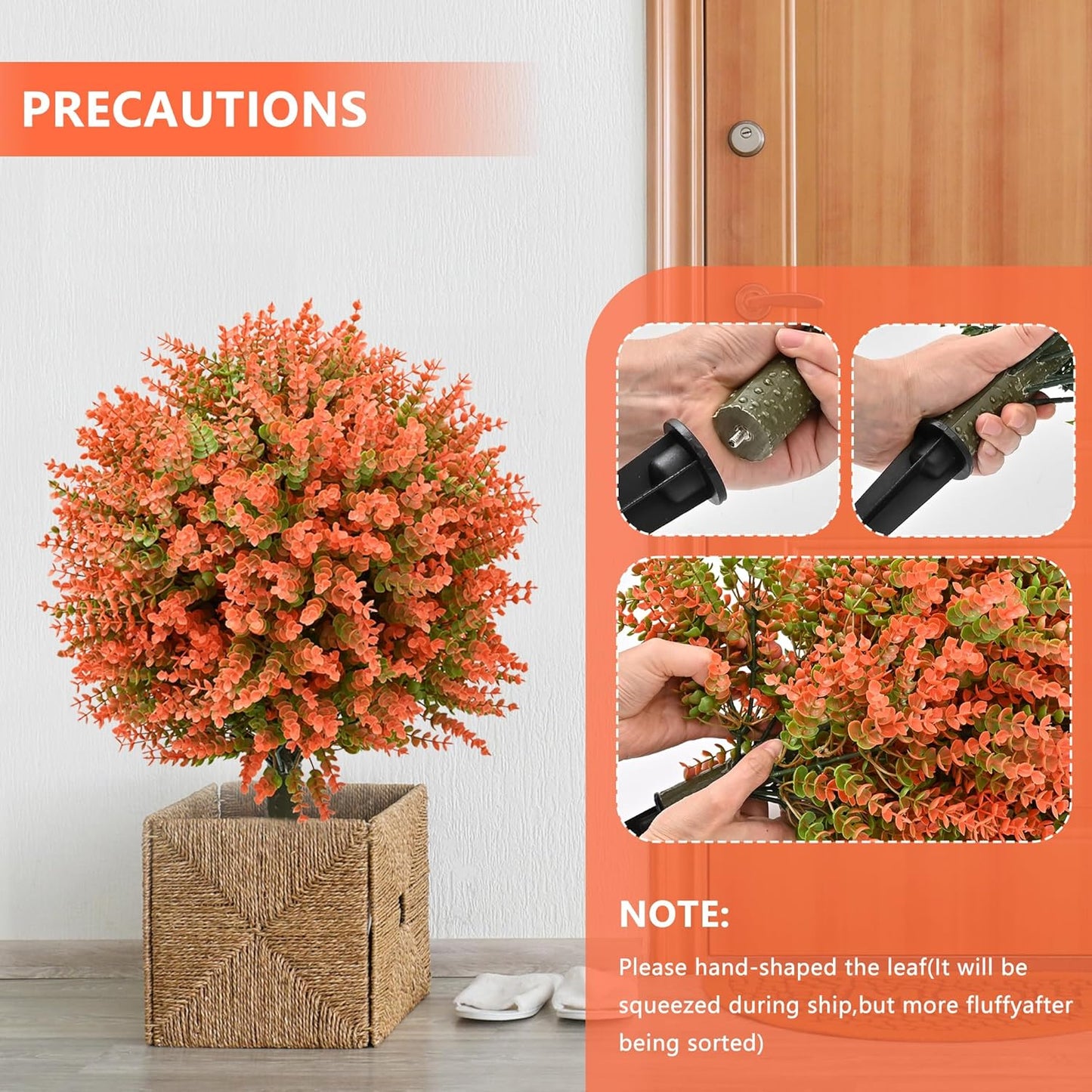 28" Artificial Boxwood Topiary Tree, UV Resistant Fall-Themed Faux Topiary for Outdoors & Indoors, Realistic Topiary Bush for Porch,Front Door, Patio,Thanksgiving & Seasonal Home Decor