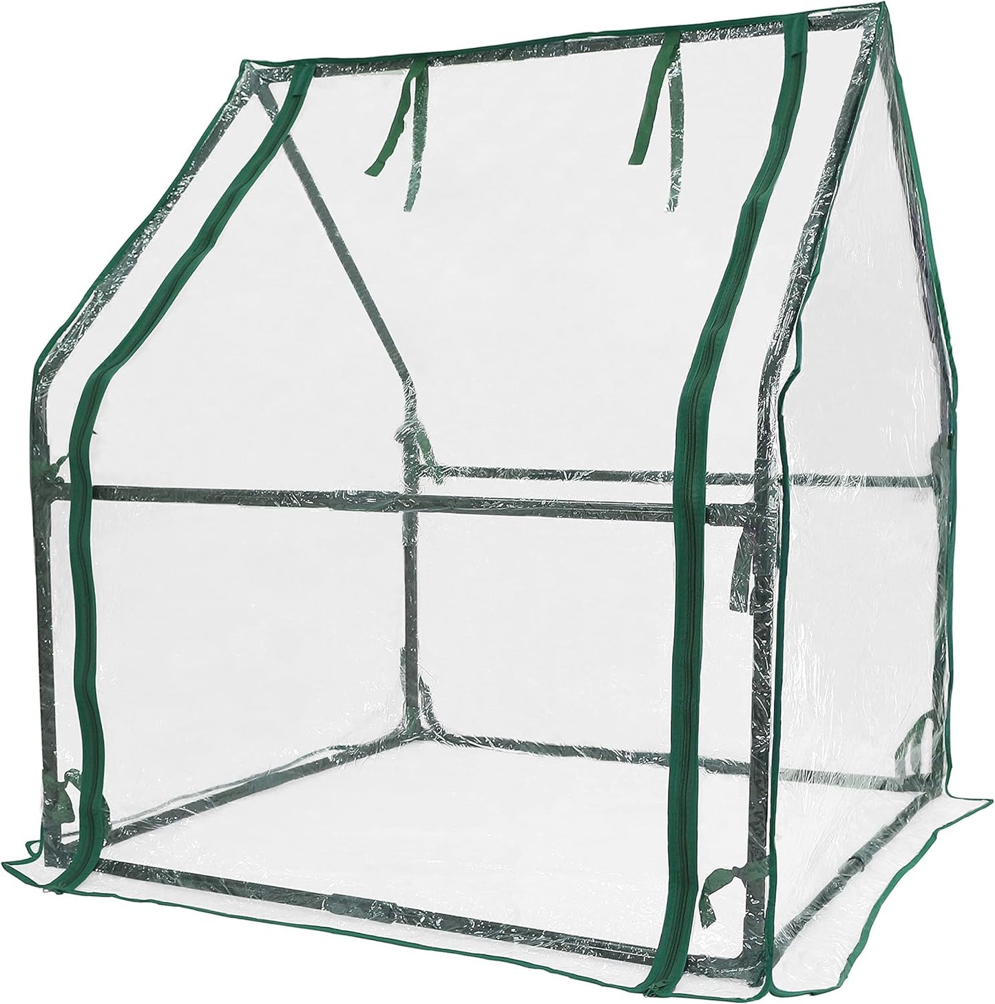 Gardzen Mini Greenhouse Heavy Duty Portable Green House, Clear Tent Small Greenhouse for Indoor Outdoor Plants 36.2”(L) x36.2”(W) x42.5”(H)