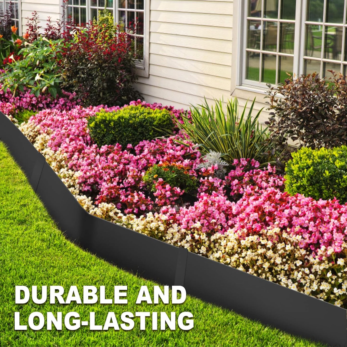 Steel Landscape Edging 40 Inch Strips, Steel Edging 4 Inch Depth, 6 Pack Hammer in Landscape Edging, Metal Landscape Edging, Metal Edging for Landscaping