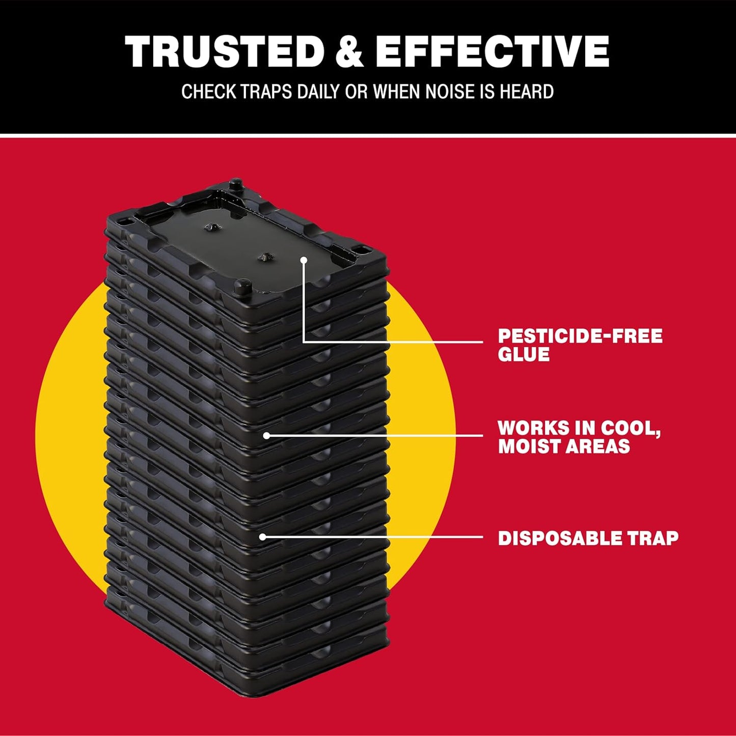 Catchmaster Mouse & Insect Glue Traps 16-Pk, Adhesive Rodent & Bug Catcher, Mouse Traps Indoor for Home, Sticky Glue Boards for Mice and Insects, Pest Control for House & Garage