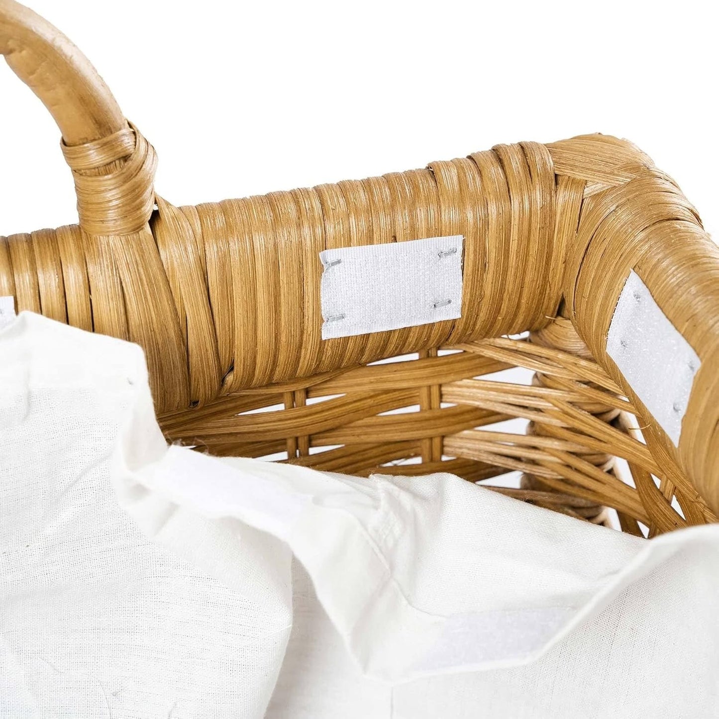 The Basket Lady Lift-Off Lid Wicker Storage Basket, Large, 24.5 in L x 18 in W x 17.5 in H, Sandstone