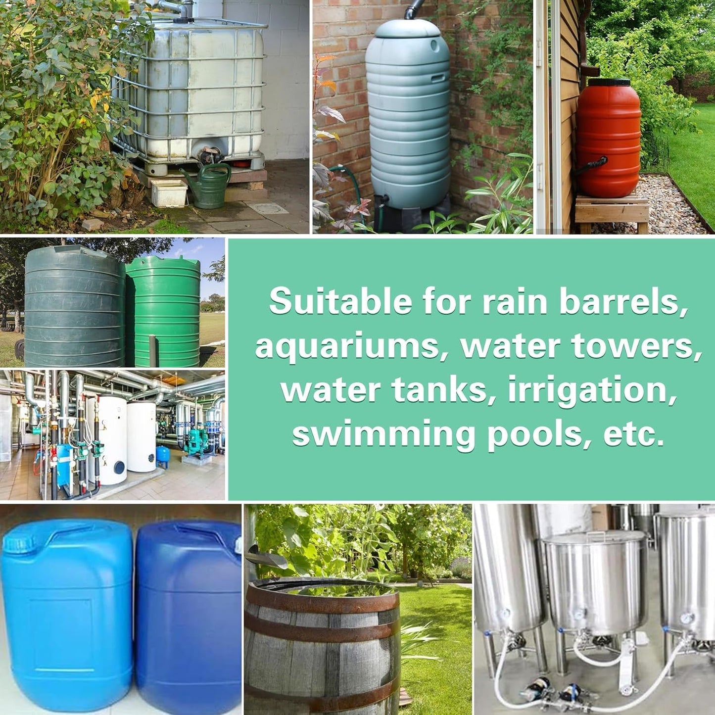 Plastics Rain Barrel Spigot, High Flow Valve Core, Large Flow Water Tank Faucet,Plastic Spigot for 5 Gallon Bucket，3/4 NPT Inlet x 3/4 GHT Outlet Bulkhead Valve for Outdoor Plastic Bucket