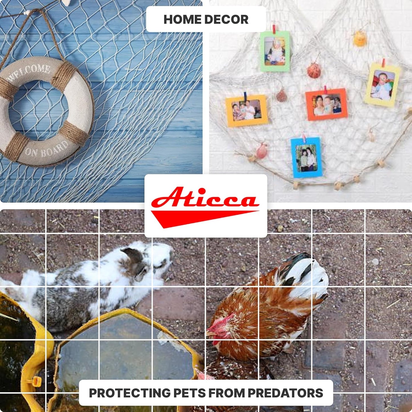 Trellis Netting 6.5 x 350 ft Heavy Duty Polyester Plant Support Netting White - 6 Inch Garden Rope Trellis on Roll - Mesh Twine for Growing Vine Climbing Plants, Flowers, Peas, and Tomatoes.