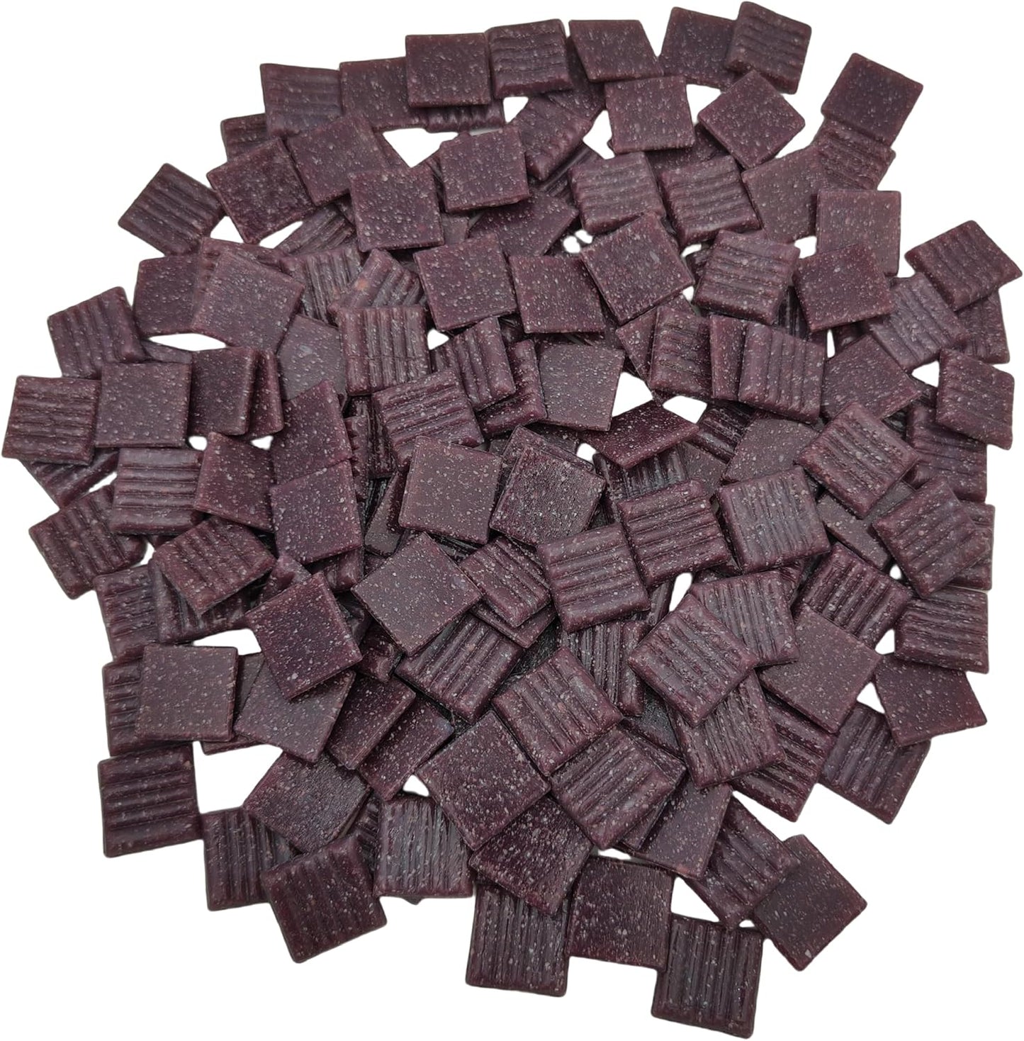 3/4 inch Quartz Glass Mosaic Tiles for Crafts, 1.1 LB, Square Mosaic Pieces for DIY Picture, Home Mosaic Decoration (Purple)