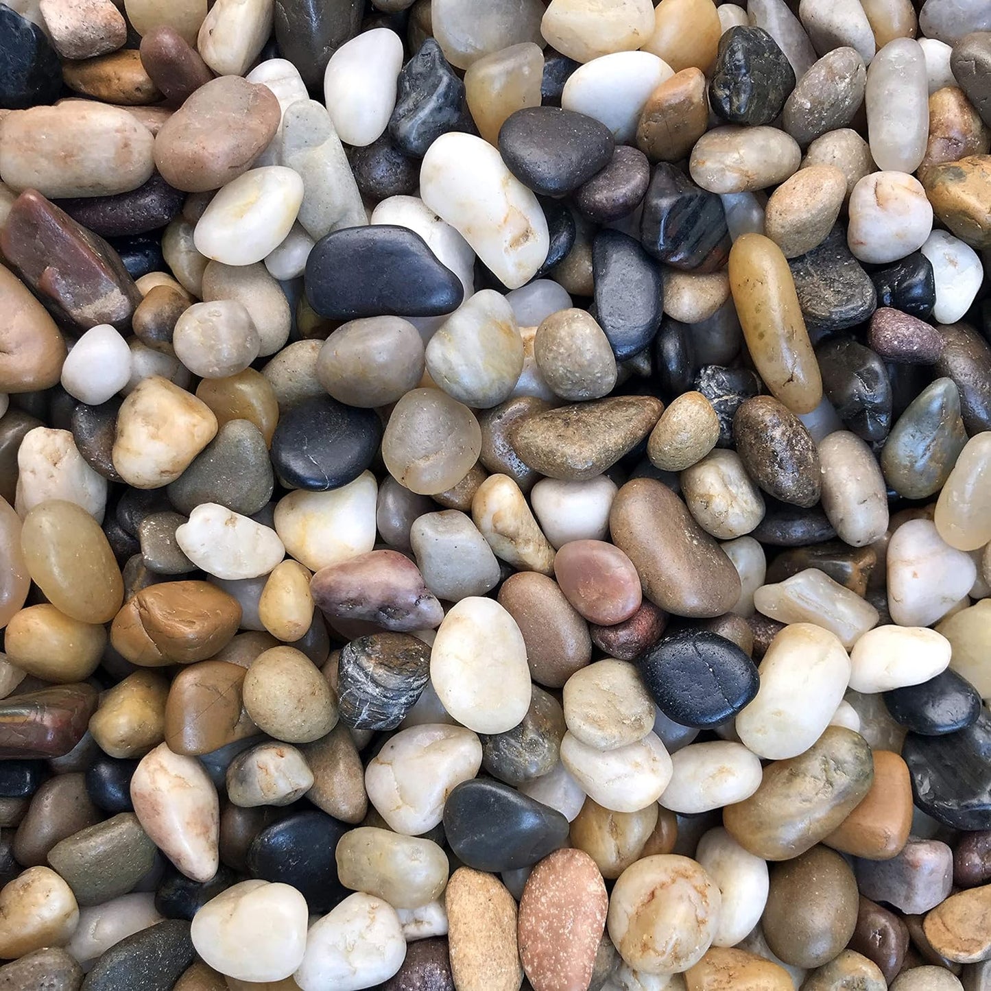 Voulosimi River Rock Stones, Natural Decorative Polished Mixed Pebbles Gravel,Outdoor Decorative Stones for Plant Aquariums, Landscaping, Vase Fillers (9 LB, Mixed Colors)