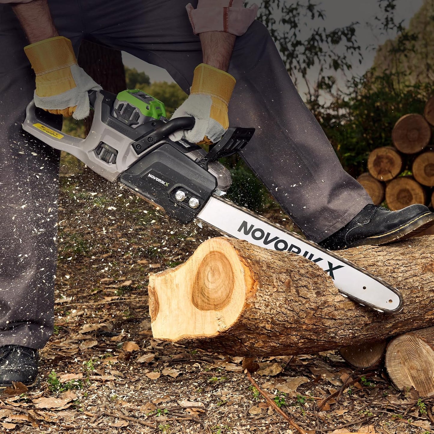 16" Chain and 16” Guide Bar Pitch: 3/8” Low Profile 57Drive Links Replacement Chain For Electric Chainsaw Gas Chainsaws .050" Gauge