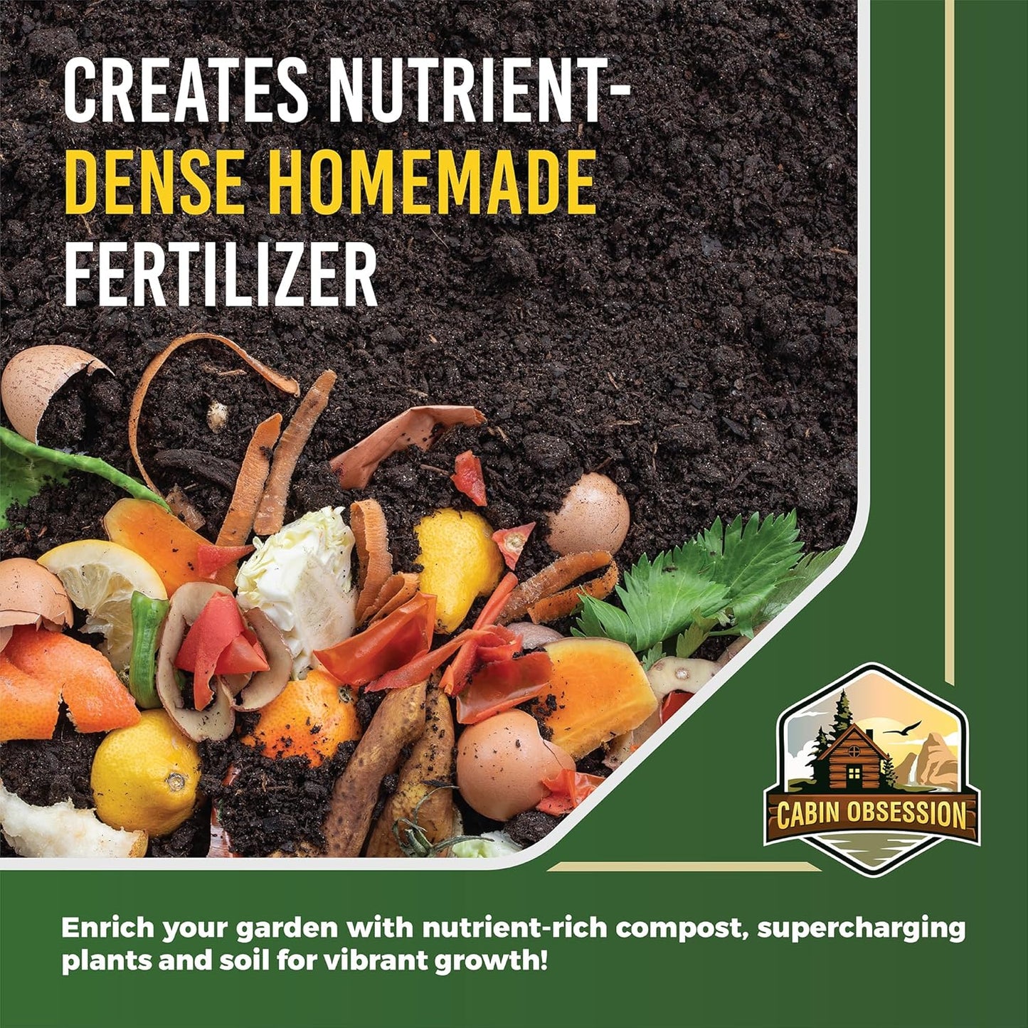 Compost Starter - 100x Concentrated All Natural Compost Accelerator for Countertop Kitchen Bin - Odor-Free, Fast-Acting Microbial Formula - Approximately 73 Scoops