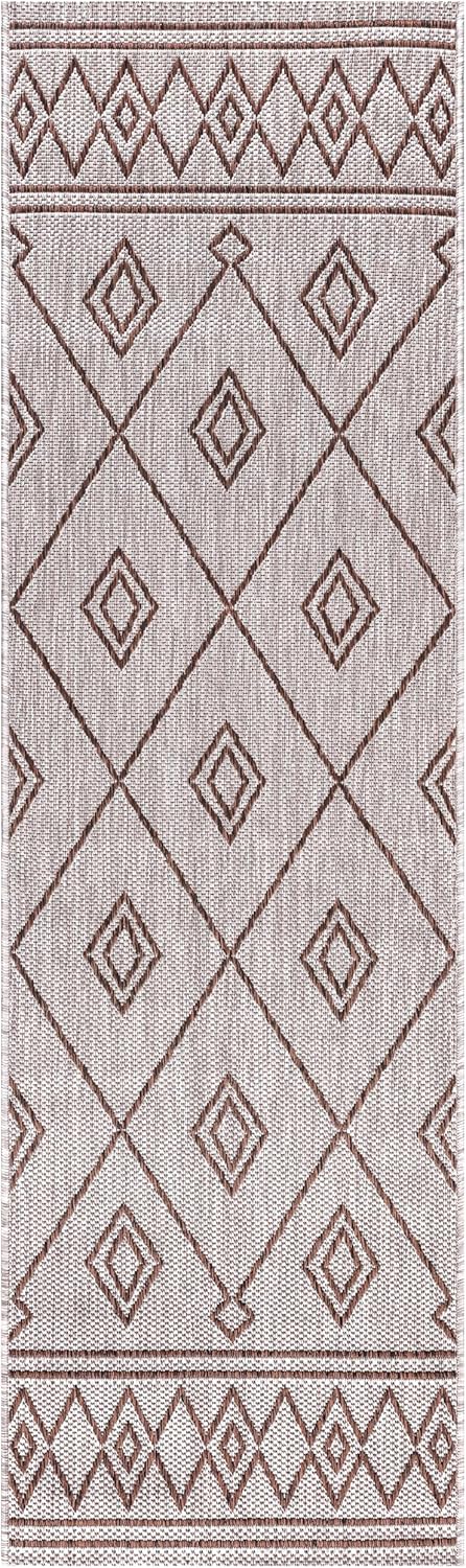 Keen Home Design Terrace Outdoor Runner Rug - 2x10 Washable Indoor/Outdoor Rug for Patio, Kitchen, Balcony, Beach, Garden, Deck and Porch, Size: 2'2"x9'11"
