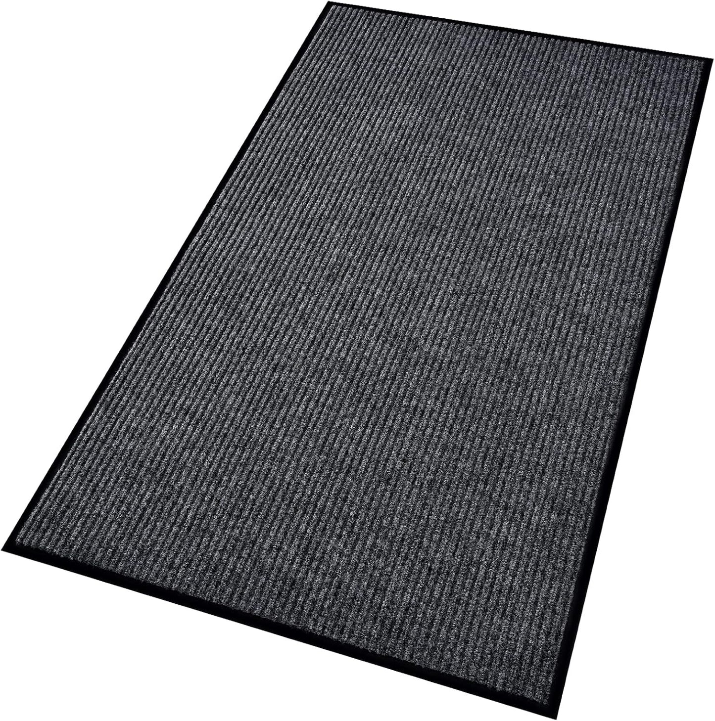 Profile Rubber Door Mat, 72x48inch, Heavy Duty, Entrance Doormat, Indoor and Outdoor, Waterproof, Easy Clean Shoe Scraper, Home Rug Welcome Mats for Entryway, Patio, Porch(Grey)