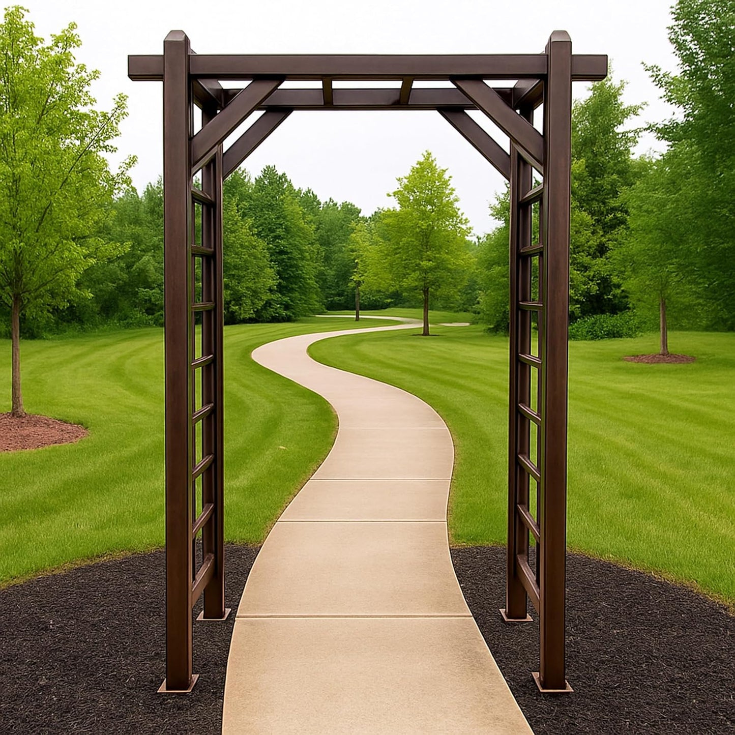 Bronze Modern Aluminum Garden Arbor Arch