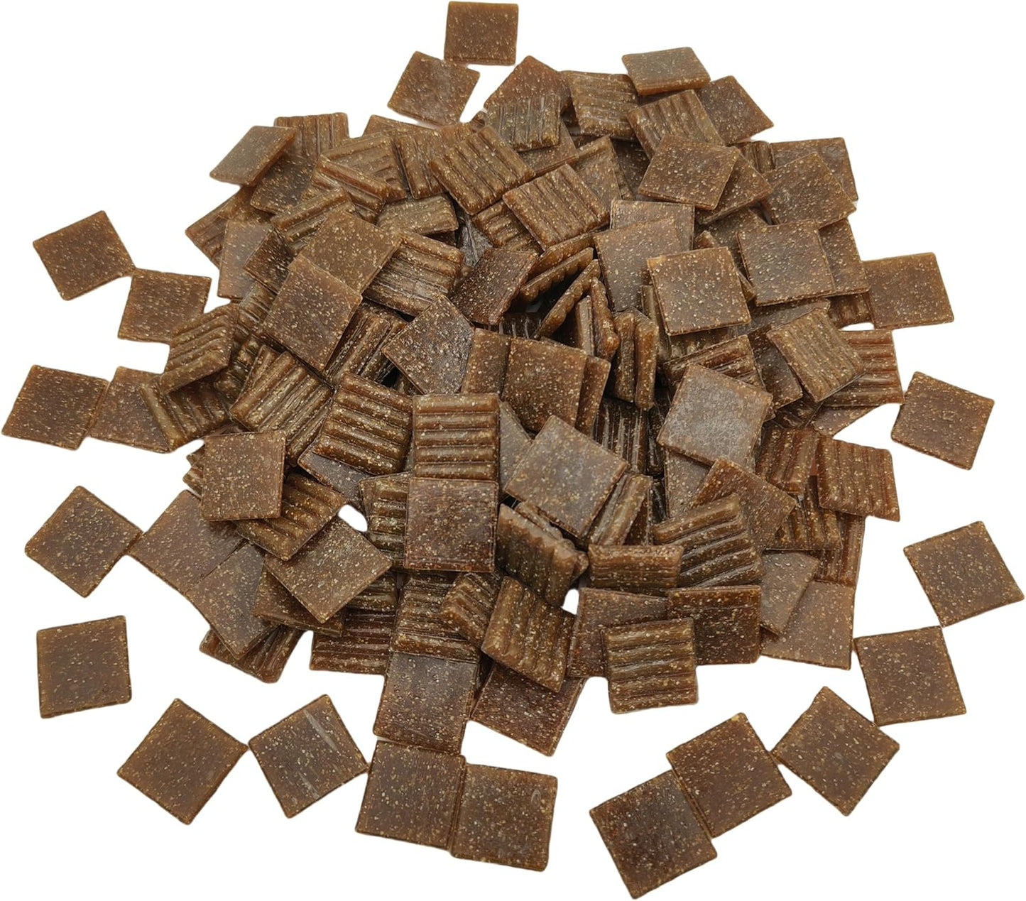 3/4 inch Quartz Glass Mosaic Tiles for Crafts, 1.1 LB, Square Mosaic Pieces for DIY Picture, Home Mosaic Decoration (Coffee)