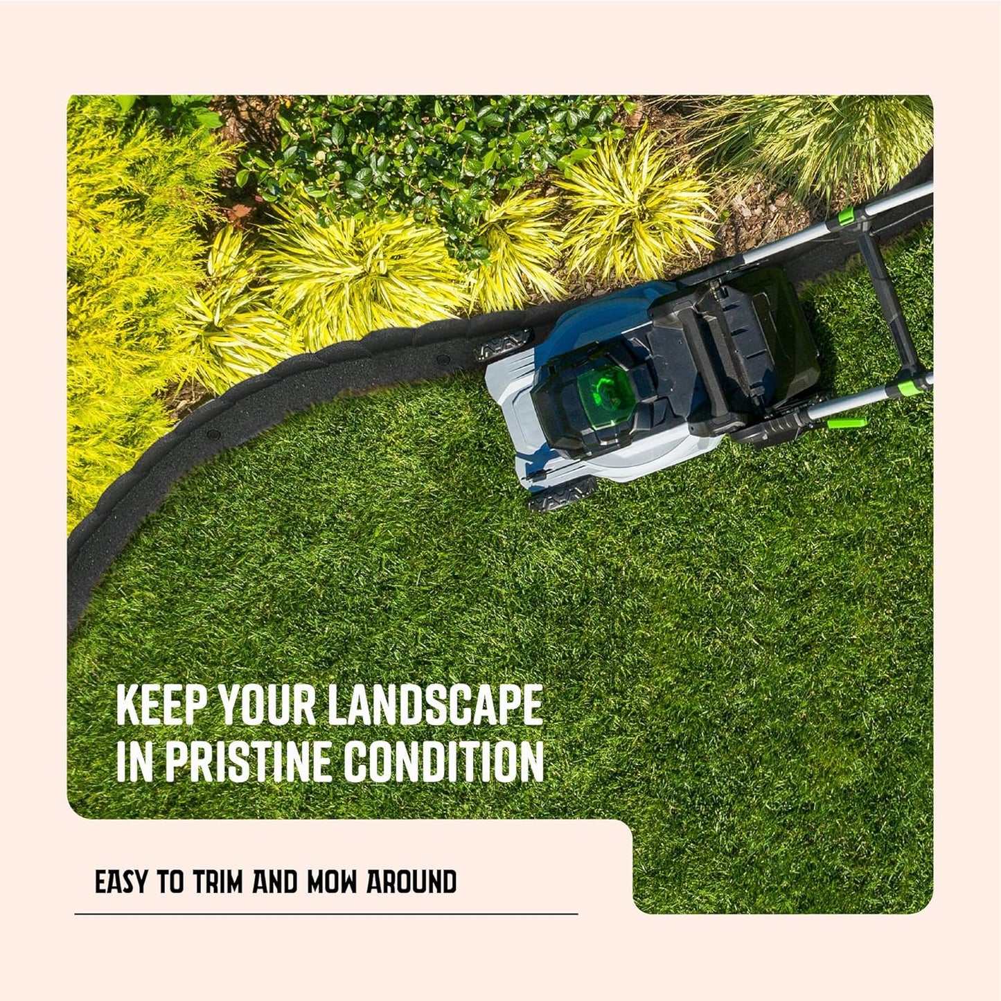 Playsafer L Shaped Flexible Rubber Scalloped Edger for Lawns Landscaping and Playground | Easy No Dig Installation| 4' Long (2, Dark Gray)