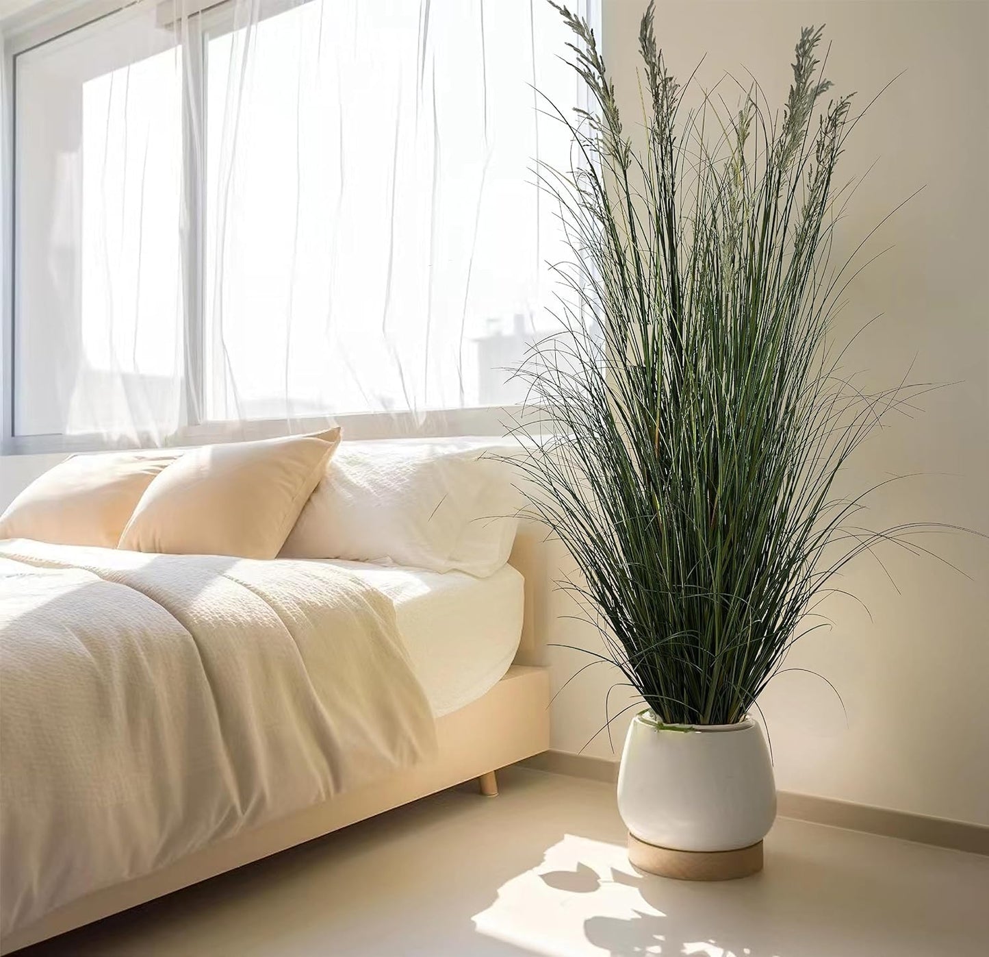 Artificial Pampas Grass Plant, 6FT Tall Faux Plants Indoor Home Decorative Artificial Plants & Flowers in Pot, Fake House Plant