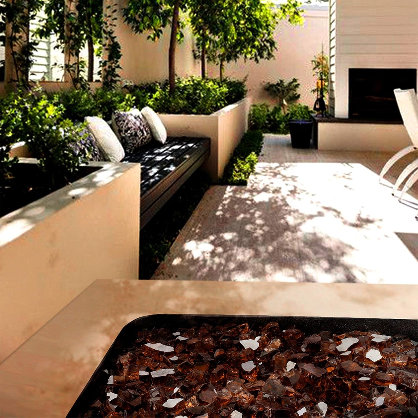 Mr. Fireglass 10 Pounds Fire Glass - 1/4 Inch High Luster Reflective Tempered Glass Rocks for Fireplace Fire Pit Table and Landscaping, Copper