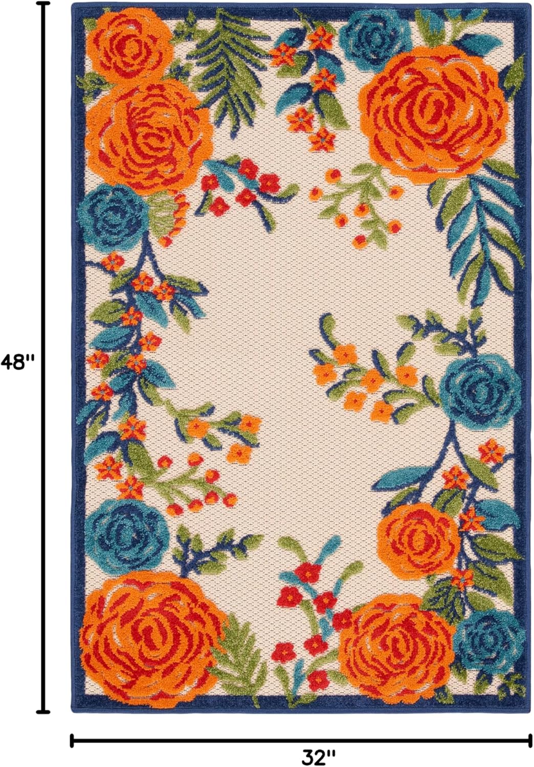 Nourison Home Aloha 3' x 4' Multicolor Fabric Contemporary Area Rug (3' x 4')