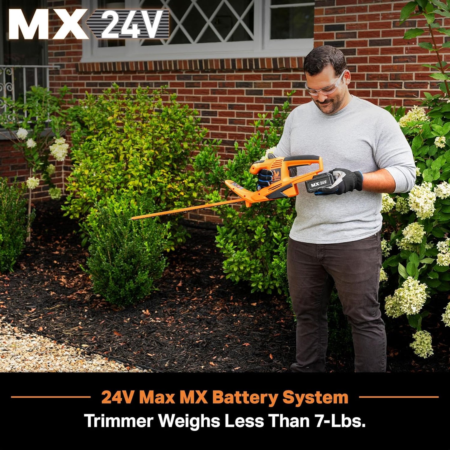 LawnMaster CLHT2422 Cordless Hedge Trimmer 24V Max with 2.0Ah Battery and a Charger