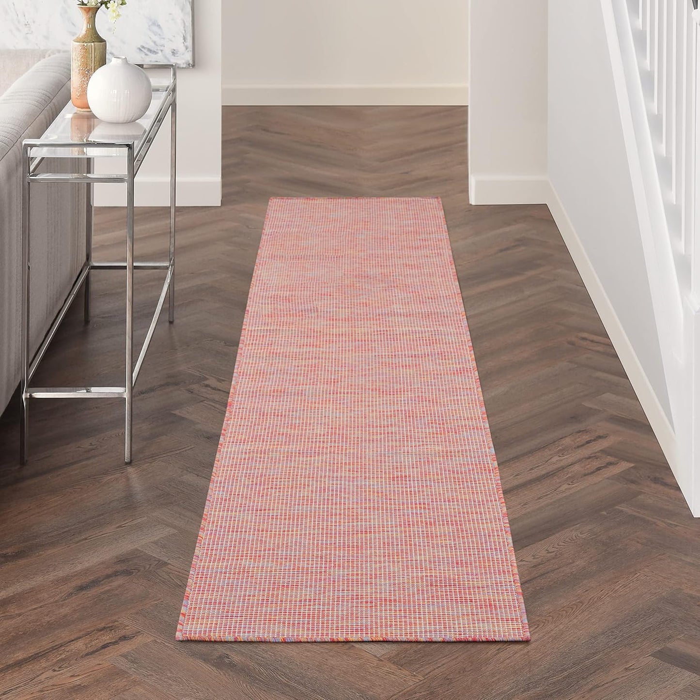 Nourison Home Positano Indoor/Outdoor Rainbow 2'2" x 12' Area Rug, Easy Cleaning, Non Shedding, Bed Room, Living Room, Dining Room, Backyard, Deck, Patio (2x12)