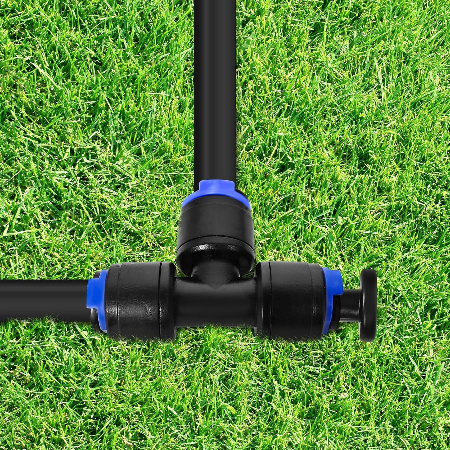 20 Pack 1/4" End Plugs for Drip Irrigation Tee Connectors, Quick Connect Universal Drip Irrigation Tubing Coupling Valve, Connector Locking Fitting for Sprinkler or Drip Irrigation System