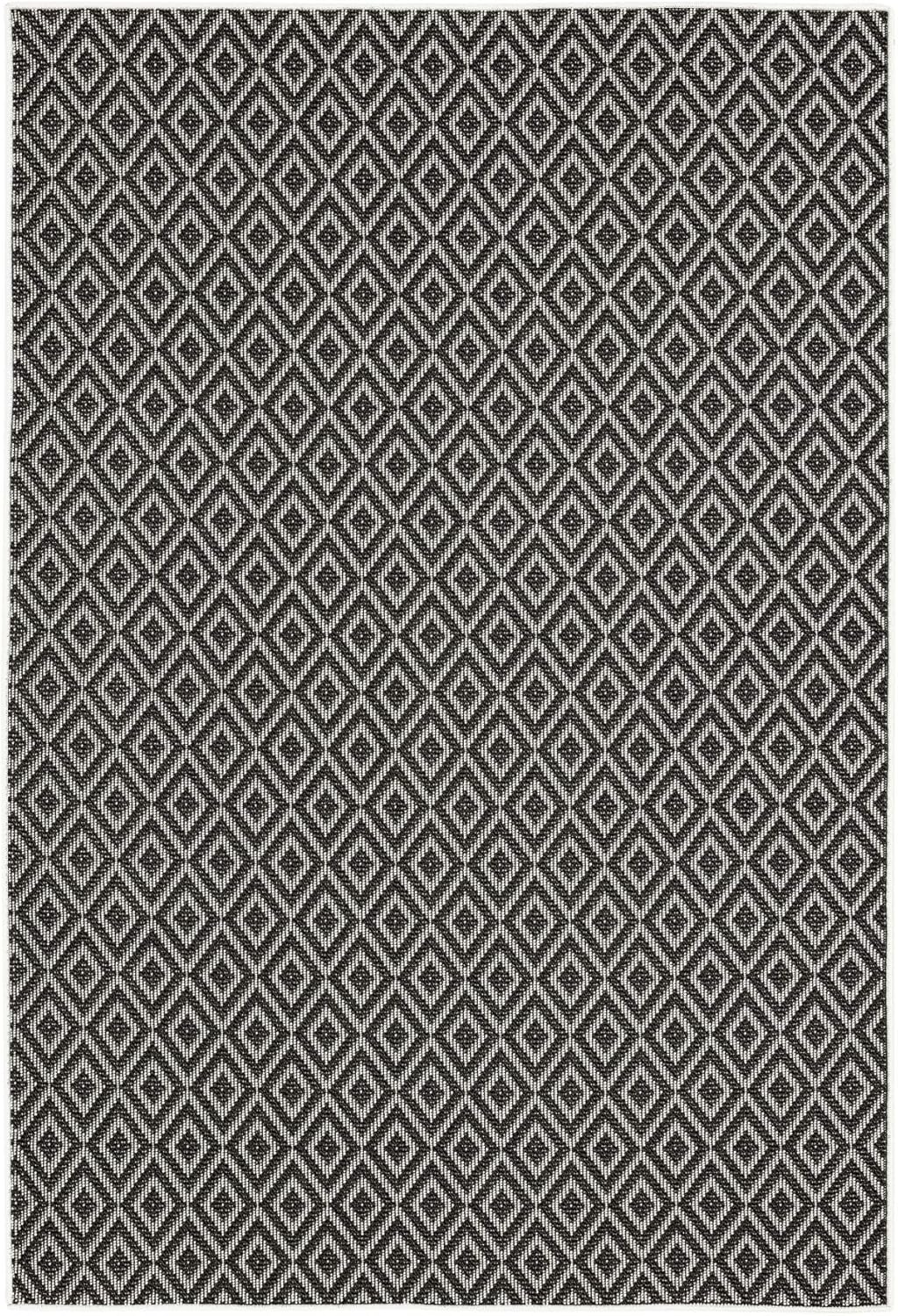 Home Dynamix Tripoli Lydia Geometric Area Rug, Charcoal/Cream, 6'6"x9'6" Rectangle
