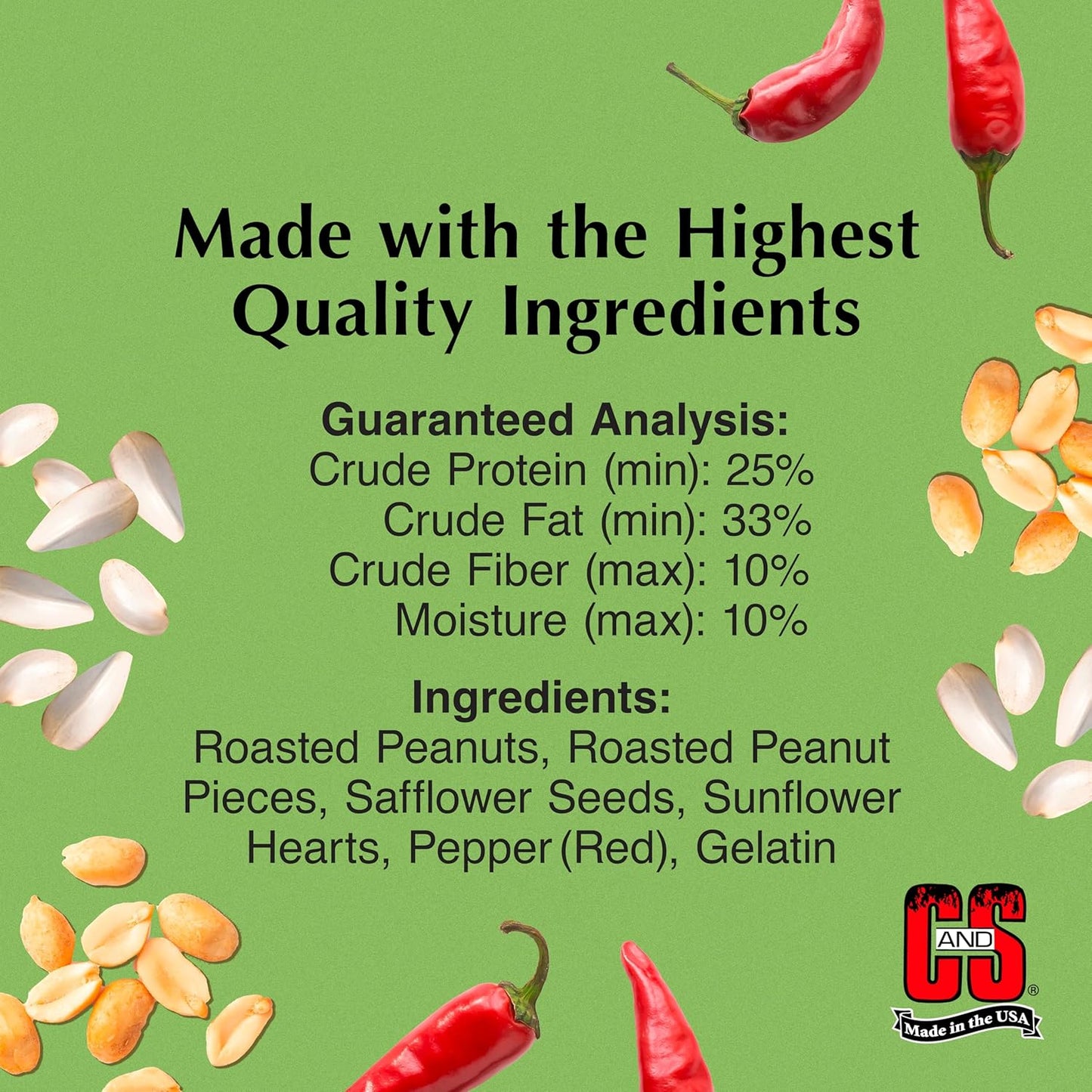 C&S Ready to Use Hot Pepper Seed Cylinder 1.76 Pounds 2 Pack