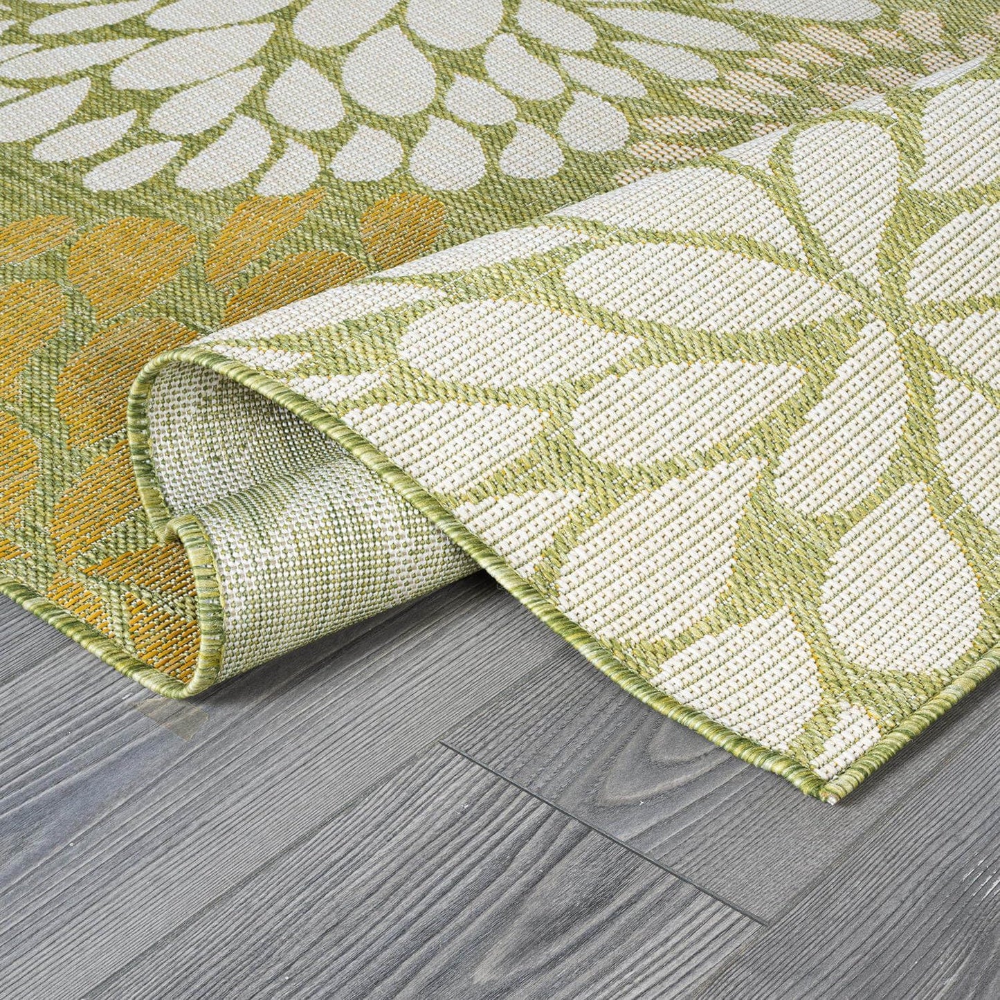 Beverly Rug Outdoor Rug 10x14 Modern Exotic Tropical Leaf Area Rugs for Indoor and Outdoor Patio Deck Porch Garden Water Resistant Washable Outside Carpet (10 x 14 Green)