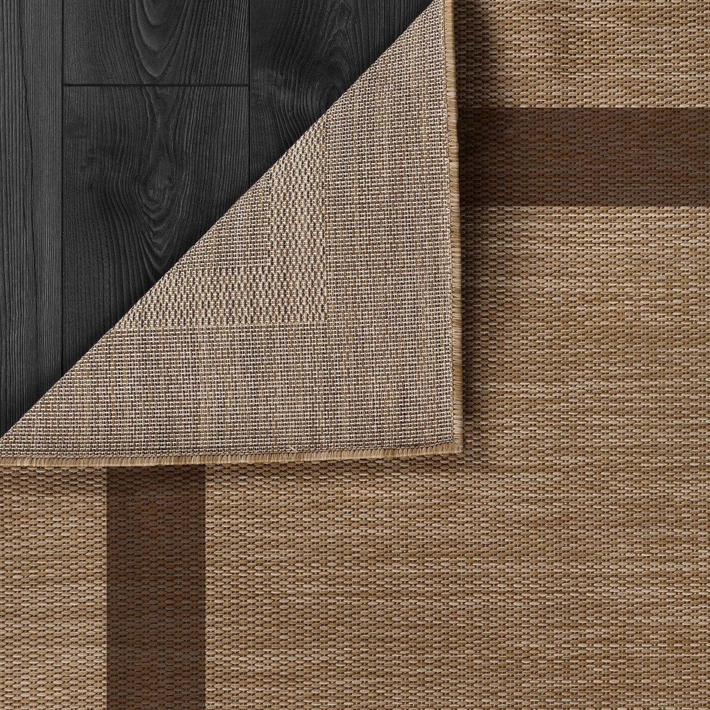 CAMILSON Outdoor Rug 9x12 - Large Modern Outside Rugs for Patios Porches Waterproof Durable Washable Non-Shedding, Easy-to-Clean Indoor Outdoor Area Carpet (9 x 12, Bordered - Jute)