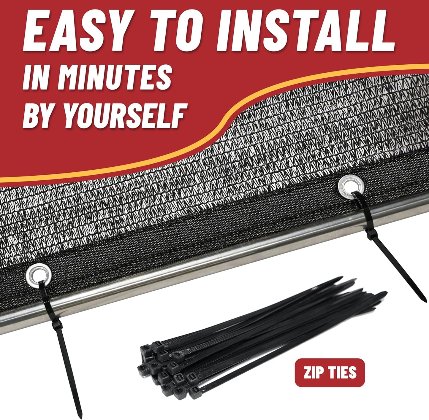 ShadeMart 50% Shade Cloth for Plant, Black 19FT x 29FT Custom Size Outdoor Shade Tarp, Shade Cover with Upgrade Grommets and Zip Ties, Netting Sunblock Net for Vegetables Flower Garden Greenhouse