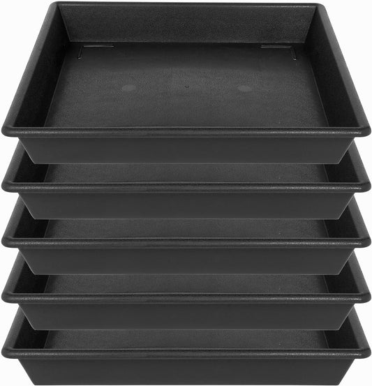 Square Plant Saucer 6 Inch 5 Pack6 8 12 14 16 18 20 Heavy Duty Plastic Plant Saucers for Indoors Outdoors, Plant Trays for Pots, Flower Pot No Holes Plant Drip Trays